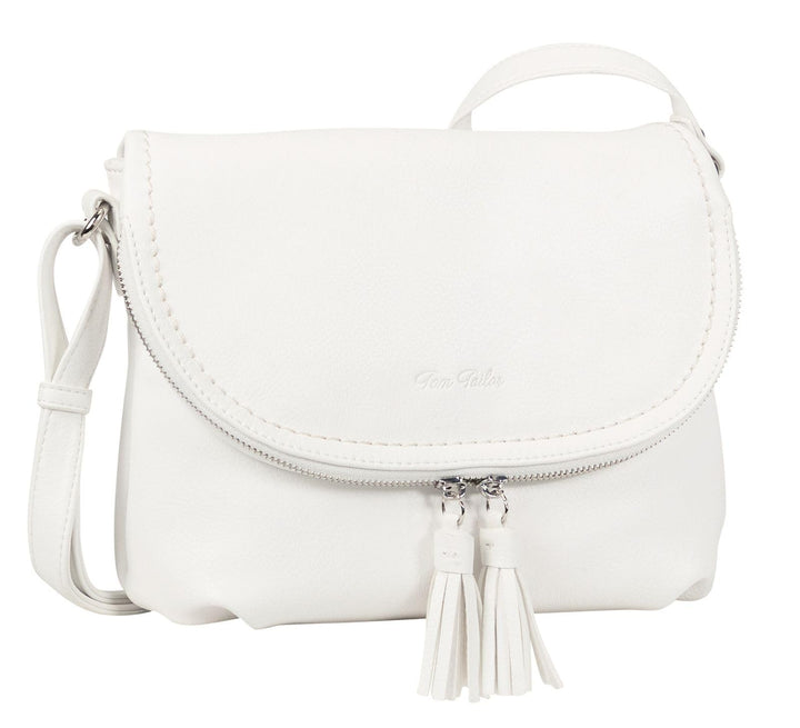 TOM TAILOR bags Lari Damen Umhängetasche Crossbody Bag 26,5 x 5 x 21 Weiss, 26,5 x 5 x 21 Weiss