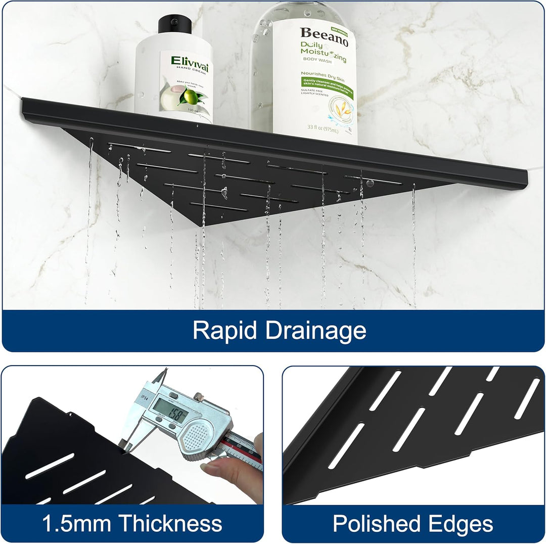 Neodrain Eckregal Duschablage Edelstahl Duschregal Fliesen Eingelassen für Badezimmer Shampoo Halter