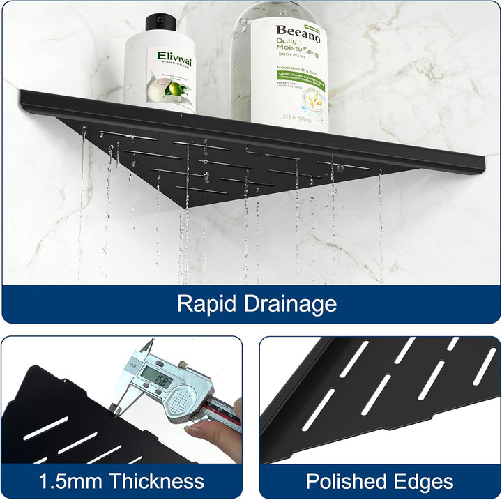 Neodrain Eckregal Duschablage Edelstahl Duschregal Fliesen Eingelassen für Badezimmer Shampoo Halter