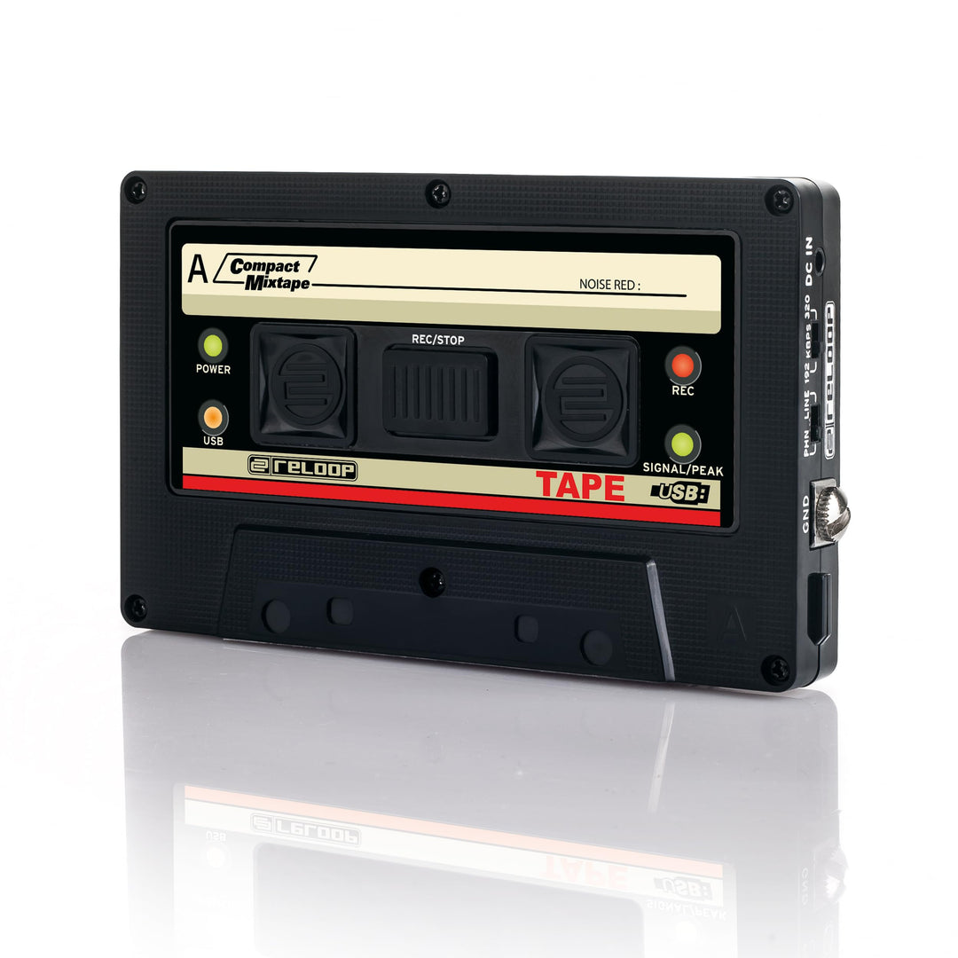 Reloop Tape - USB-Mixtape Recorder im Retro-Kassetten-Look, Line- und Phonoquellen, 3,5-mm-Stereo-Kl