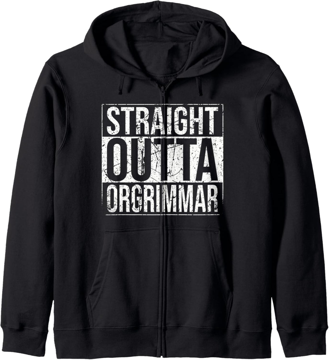Straight Outta Orgrimmar WoW Horde Gamer Geschenk Vintage Kapuzenjacke