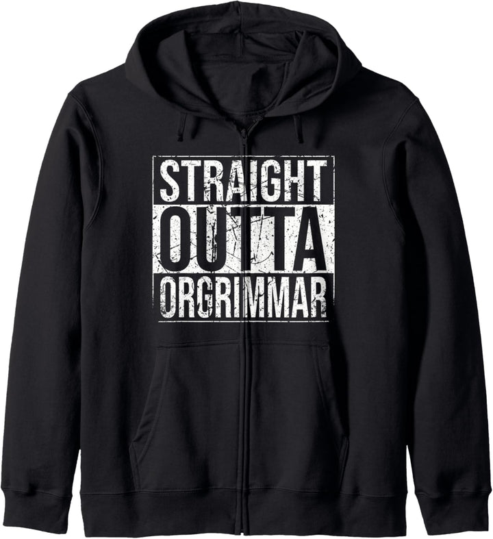 Straight Outta Orgrimmar WoW Horde Gamer Geschenk Vintage Kapuzenjacke