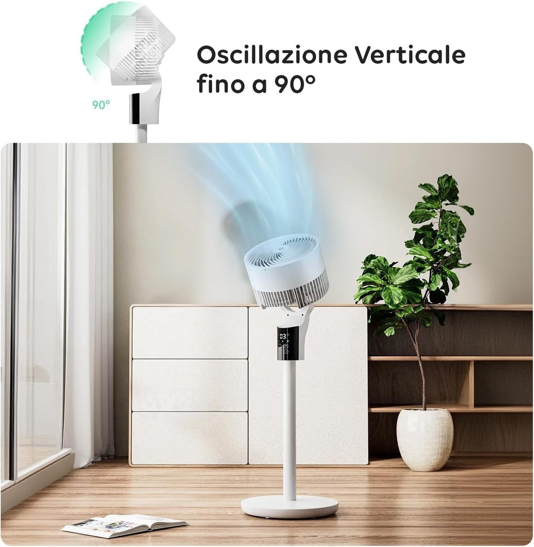 SNAG leiser Standventilator mit Fernbedienung und Timer, leistungsstarker Motor, digitales Display,