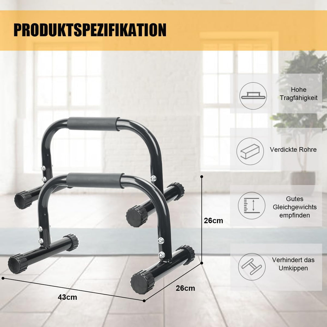 AmazeFan Parallettes, Handstand Barrenm, Grosser Push Up Bar & & Dip Barren, Rutschfeste Liegestützg