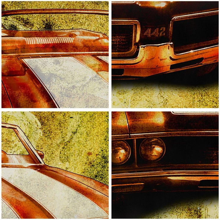 Bilder auf Leinwand Auto Geschwindigkeit Cabriolet Leinwandbild 70x50cm Wandbilder Dekoration Wohnzi