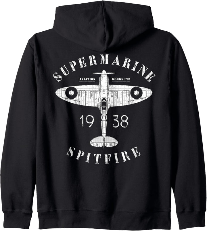 Spitfire RAF British WW2 Fighter Plane Supermarine Aviation Kapuzenjacke