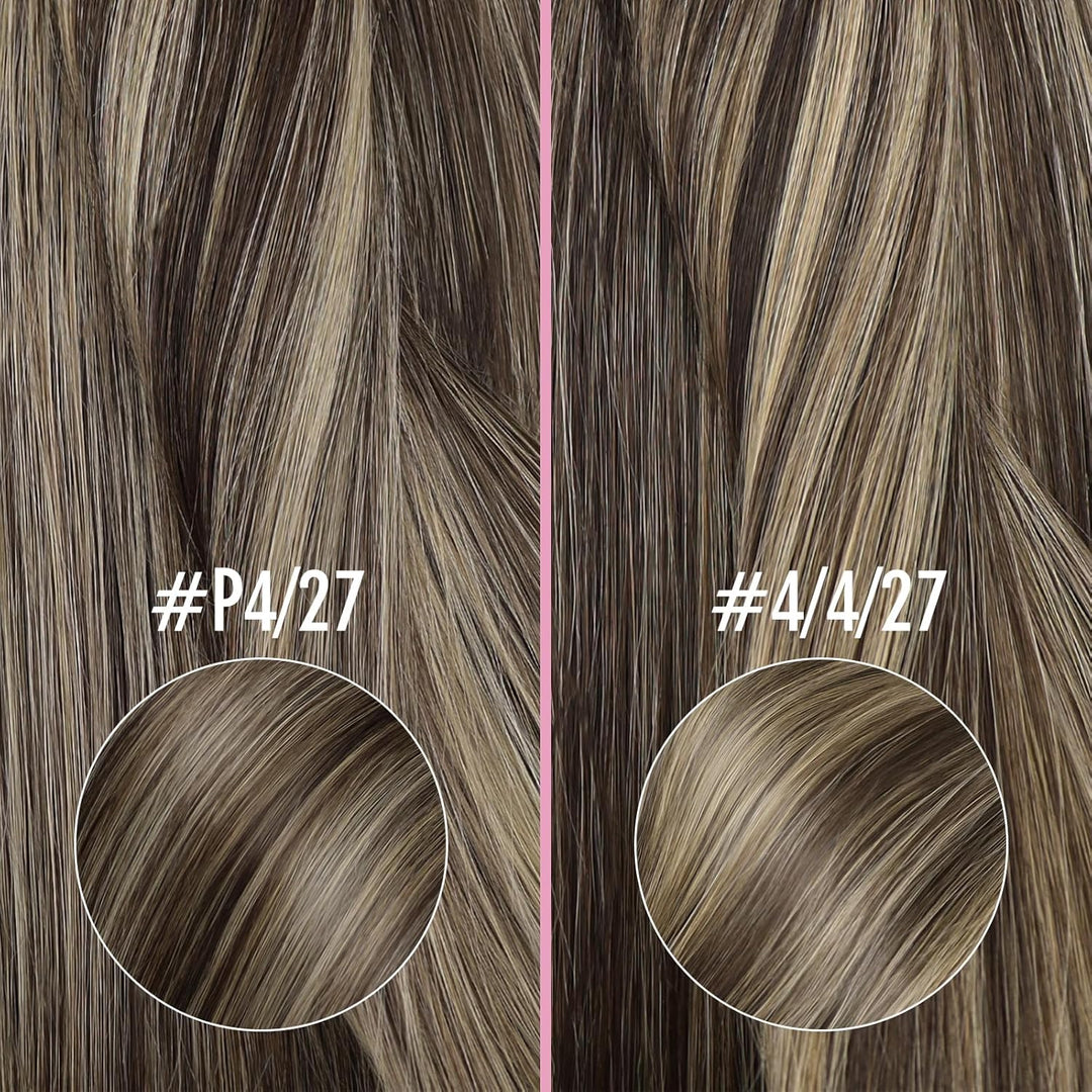 YoungSee Nanoring Extensions Braun Blond Nanoring Extensions Echthaar 50 cm 1g Nanoring Hair Extensi