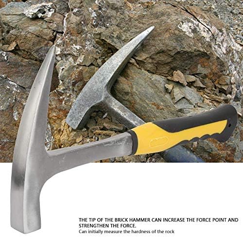 Geologischer Hammer mit Entenschnabel, hochwertiger Kohlenstoffstahl, ergonomischer Gummigriff, Präz