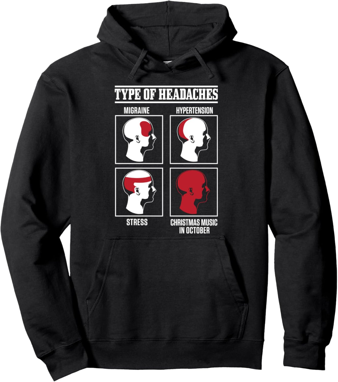 Kopfschmerztypen Weihnachtsmusik Zu Früh Weihnachten Pullover Hoodie