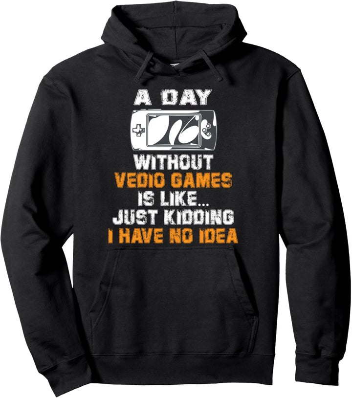 Ein Tag ohne Videospiele Jungs Zocker Controller Computer Pullover Hoodie