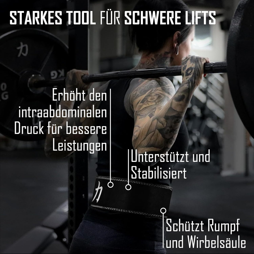 Strength Shop 10mm Lever Belt Gewichthebergürtel + Hebelschnalle, IPF-Zertifiziert für Wettkampf & C