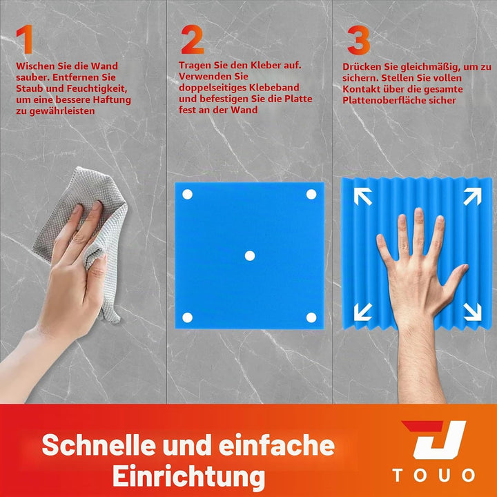 Akustikplatten, schalldichte Schaumstoffplatten für die Wand, 30,5 x 30,5 x 2,5 cm, schwer entflammb