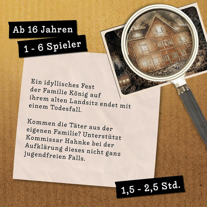 Hidden Games Tatort - Königsmord - Krimispiel für zu Hause - Unser Fall für Einsteiger - FSK16 - Tat