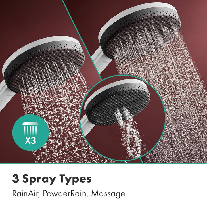 hansgrohe Raindance Alive Select S - Duschkopf, Handbrause mit 3 Strahlarten (inkl. PowderRain), run