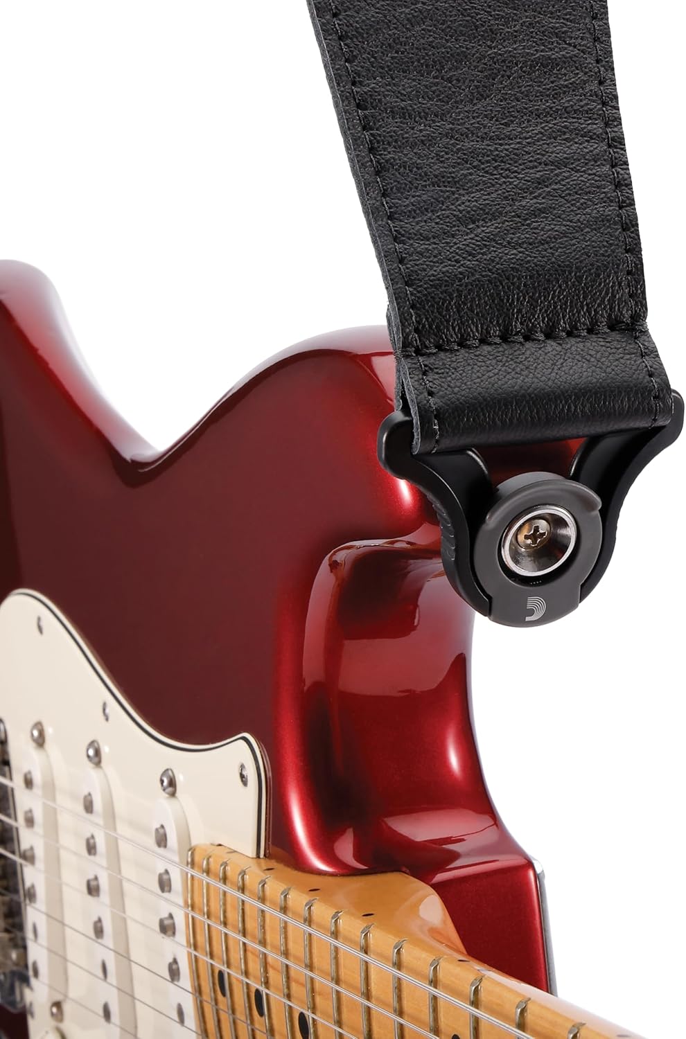 D'Addario Comfort Gitarrengurt aus Leder mit automatischer Verriegelung, Zubehör für Akustik- und E-