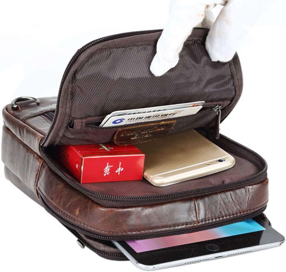 Leder Business Messenger Bag Schulter Handtasche für Männer Reisen Outdoor Umhängetaschen Aktentasch