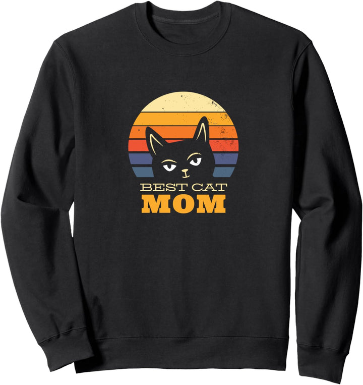 Best cat mom Design für Katzenmamas mit süsser Katze Sweatshirt