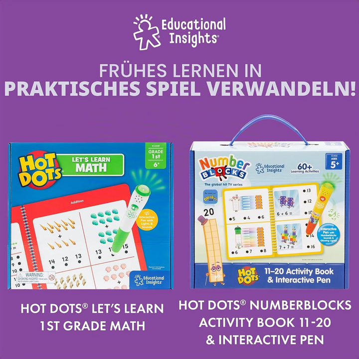 Learning Resources EI-2447 Hot Dots Wir wollen lesen Lernen, Grundschule, Aktivitätsbuch u. interakt