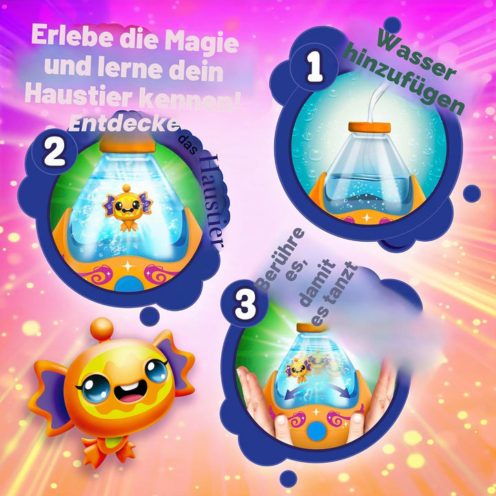 Bizak Fizzy Pets Jelly, magische Überraschung, Musik und Tanz zum Interagieren, Farbwechsel, ab 5 Ja