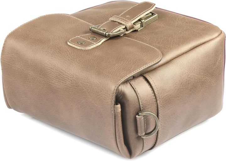 MegaGear MG1702 Torres Mini Kameratasche - Kuriertasche aus echtem Leder für Spiegellose, Sofortbild