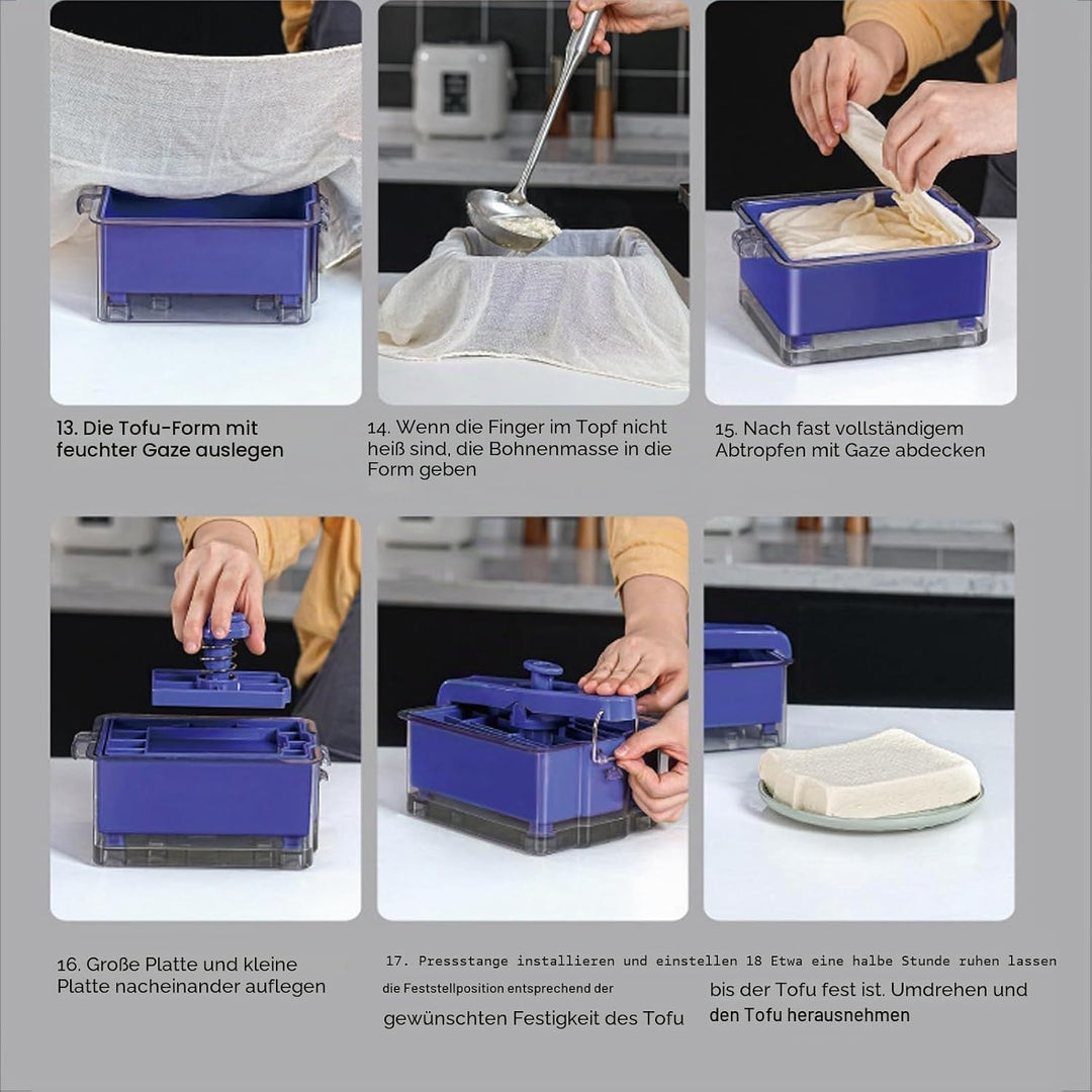 Topyond Tofu Presse Tofu-Presse-Maker-Kit,DIY-Kunststoff-Tofu-Käsepresse,Tofu Maker Tofu Press,Käsep