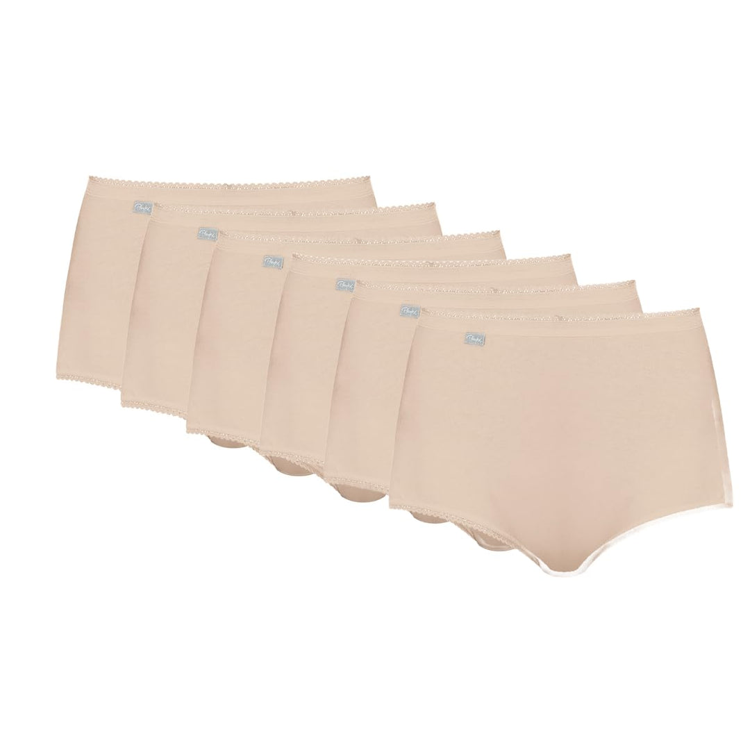 Playtex Slip Damen Essential Cotton Maxi Slip x6 M Fleisch, M Fleisch