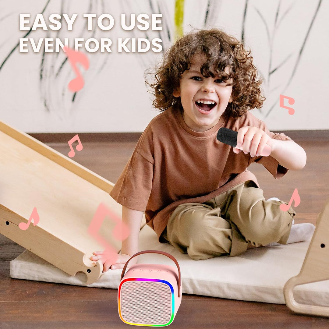 BONAOK Mikrofon Karaoke Maschine 2 Mikrofon, Bluetooth Karaokemaschinen für Kinder Erwachsene, Tragb