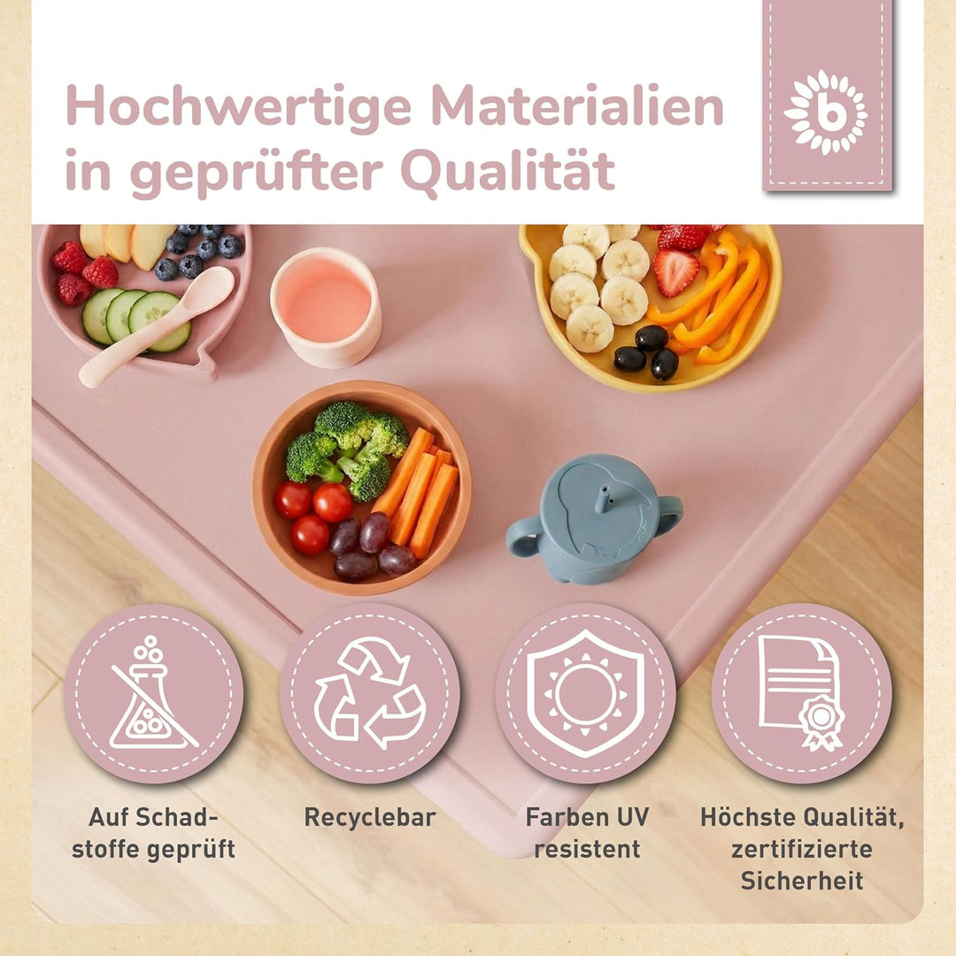 Bieco Kindertisch Gross Dreamy Rose 62x 62x 52 cm | Kinder Tisch | Gartentisch Kunststoff | Gartenmö
