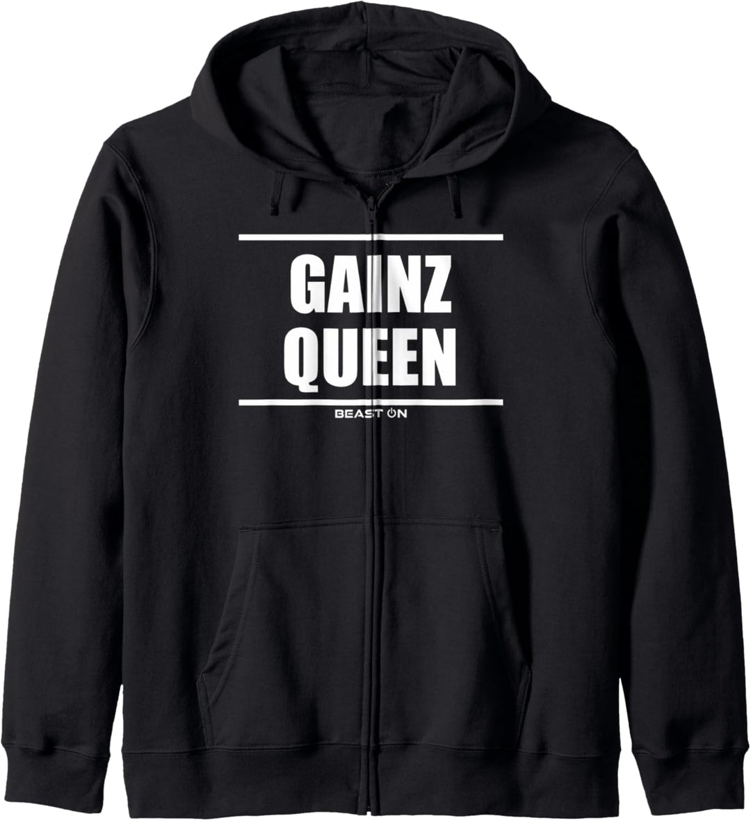 Gainz Queen Gains Bodybuilding Gym Fitness Motivation Spruch Kapuzenjacke