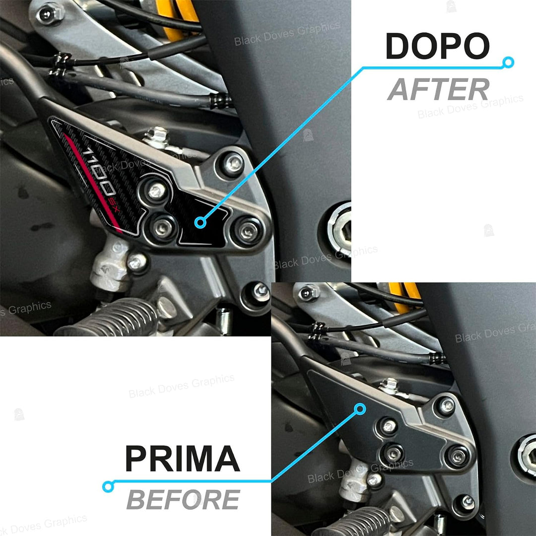 Harzbeschichtete 3D-Aufkleber kompatibel mit Kawasaki Ninja 1100 SX 2025 Metallic Matte Graphenestee