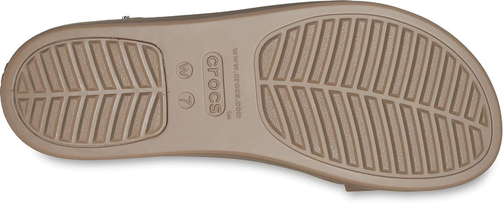 Crocs Damen Brooklyn Low Wedge Sandalen 33/34 EU Latte Mushroom, 33/34 EU Latte Mushroom