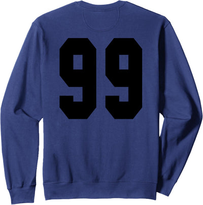 # 99 Team Sports Jersey Front & Back Number Player Fan Sweatshirt