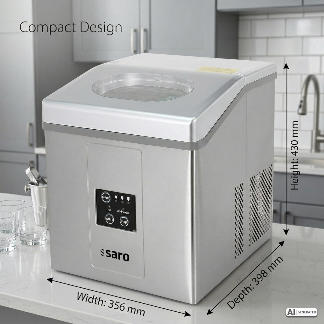 Saro EB 15 Eiswürfelbereiter/15 kg/24 h/230 V/1 Ph/0,16 kW/3 Eiswürfelgrössen, Single