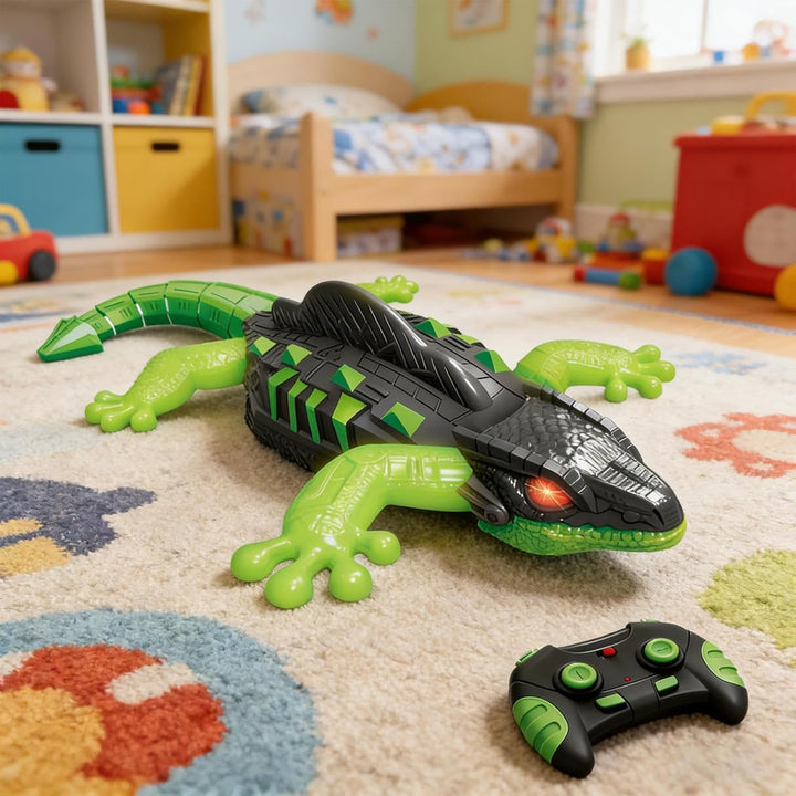 Wall Crawler Gecko Mit Licht ABS 36X17.2X7.8CM Fernsteuerbare Klettert Wand Funkgesteuertes Tier Spi