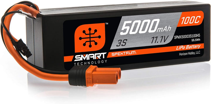 11,1 V 5000mAh 3S 100C Smart Hardcase LiPo-Akku: IC5