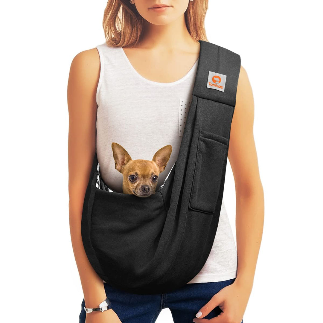 Tomkas Small Dog Sling Carrier - Classic Pocket & Classic Strap & Classic Pocket - for 3-10 lbs Pets
