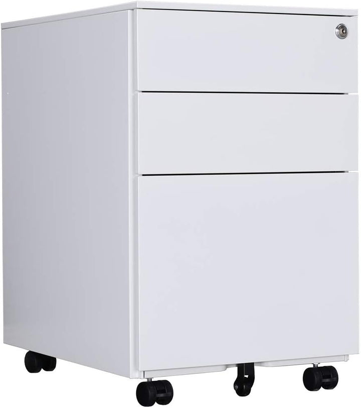 Aktenschränke,Schrankkorpus Vormontiert, Rollcontainer Büro-Rollcontainer mit Anti-umkippen-mechanis