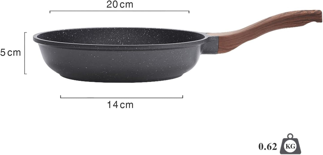 SENSARTE Antihaft Bratpfanne, 20cm Schweizer Granit Beschichtung Omelette Pfanne, Gesunde Stein Koch