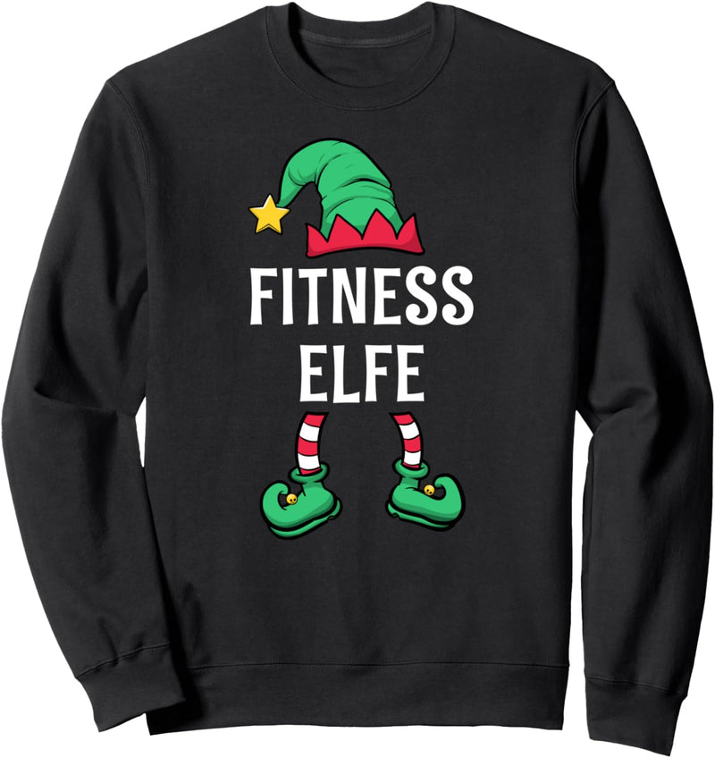 Fitness Elfe Partnerlook Familien Outfit Frauen Weihnachten Sweatshirt