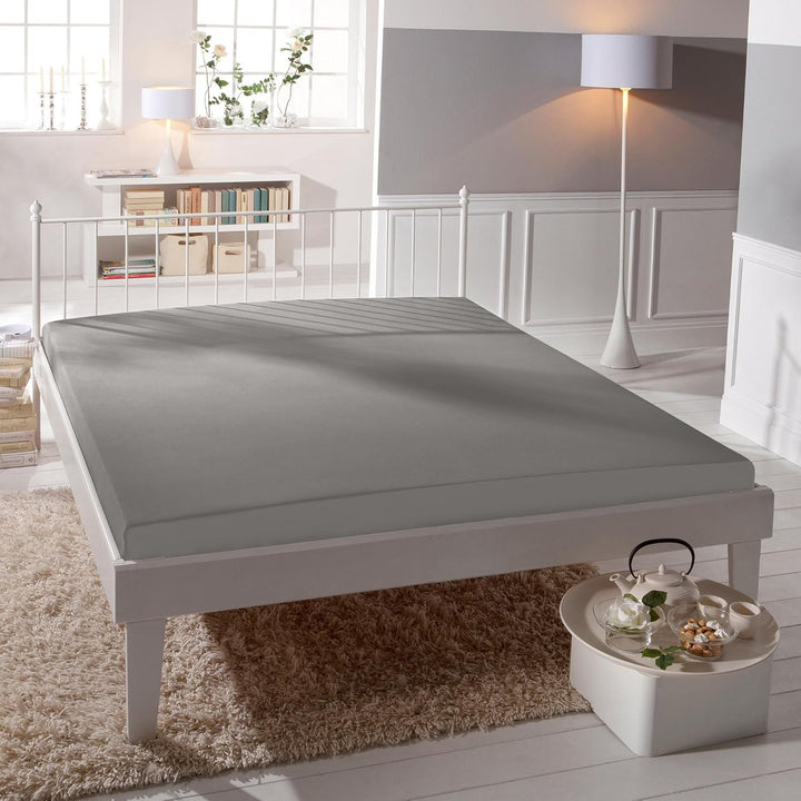 Formesse Bella-Donna Jersey Spannbettlaken grau, 120x200-130x220 cm