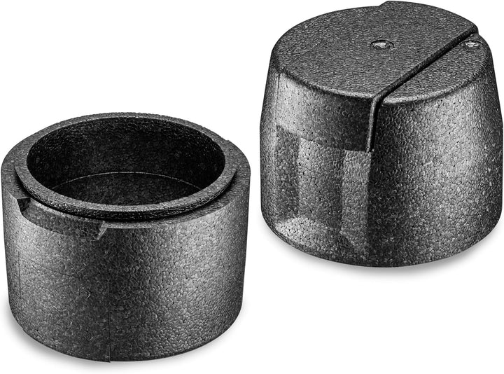 thermohauser EPP-Thermobox Bierfass schwarz, 4-teilig, Isolierverpackung für 5 L Bierfass, 22.0 x 22