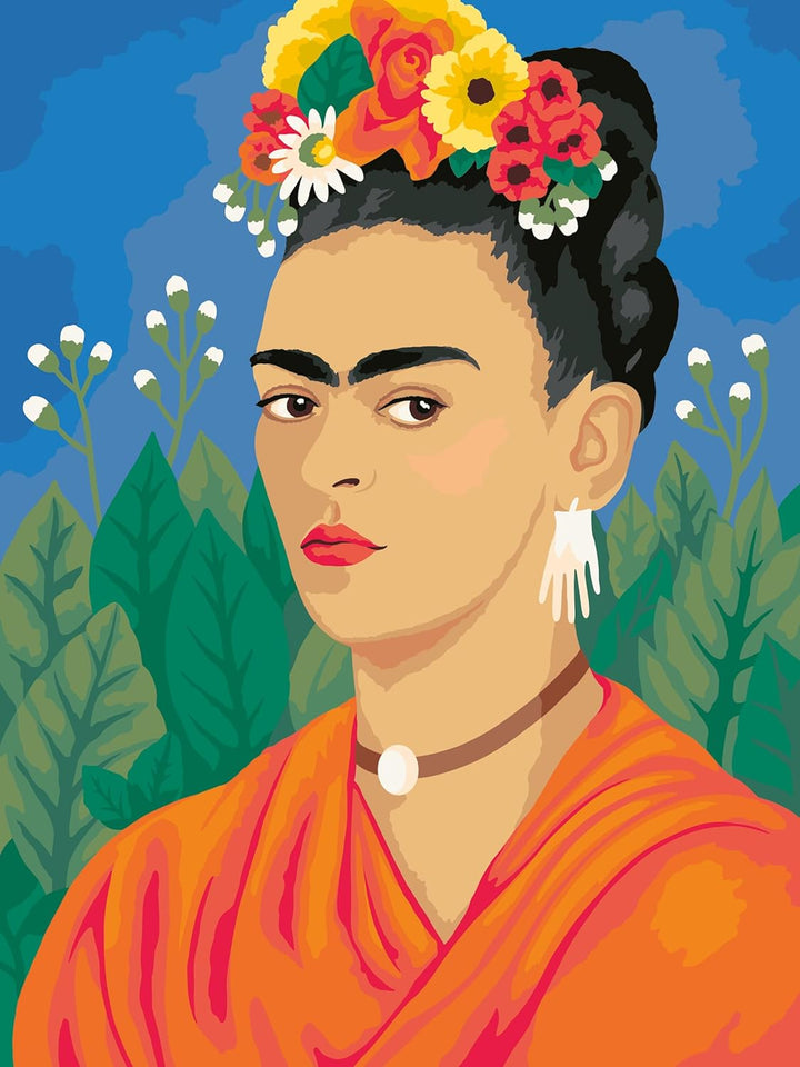 Ravensburger CreArt 25525 - Frida Kahlo - Malen nach Zahlen Erwachsene, DIY Malset mit Pinsel und Ac