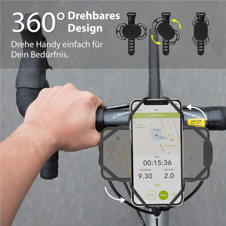 Bone 360° Drehbarer 2 IN 1 Abnembare Handyhalterung zum Joggen Radfahren, Universales Sportarmband F