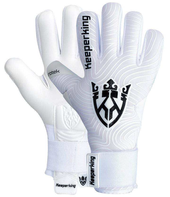 Keeperking Torwarthandschuhe für Erwachsene Fussballhandschuhe Herren Innennaht Profi Premier Grip 4