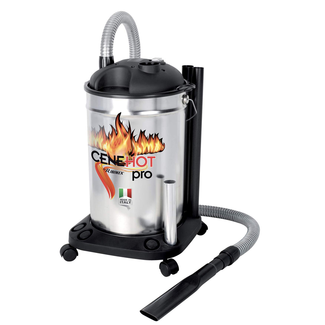 Ribimex Cenehot Pro Aschesauger 1200 W für heisse Asche bis 40 °C, mit hitzebeständigem HEPA-Filter,