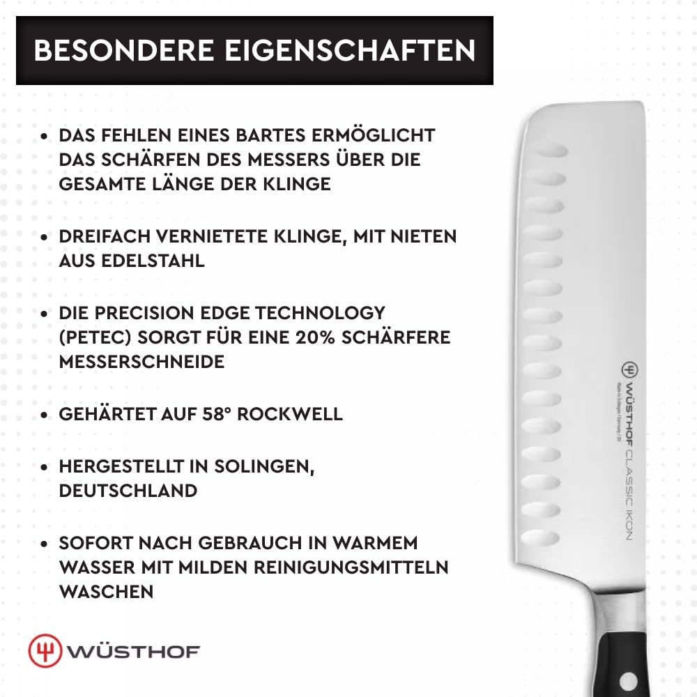 WÜSTHOF Classic Ikon Nakiri 17 cm, Silber