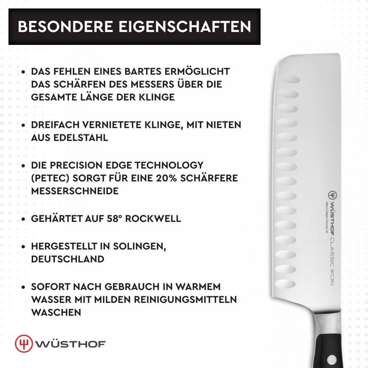 WÜSTHOF Classic Ikon Nakiri 17 cm, Silber