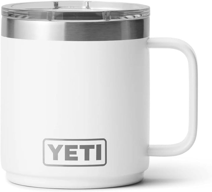 YETI Rambler 10 oz (284 ml) Stapelbarer Becher Mit MagSlider-Deckel – White, White