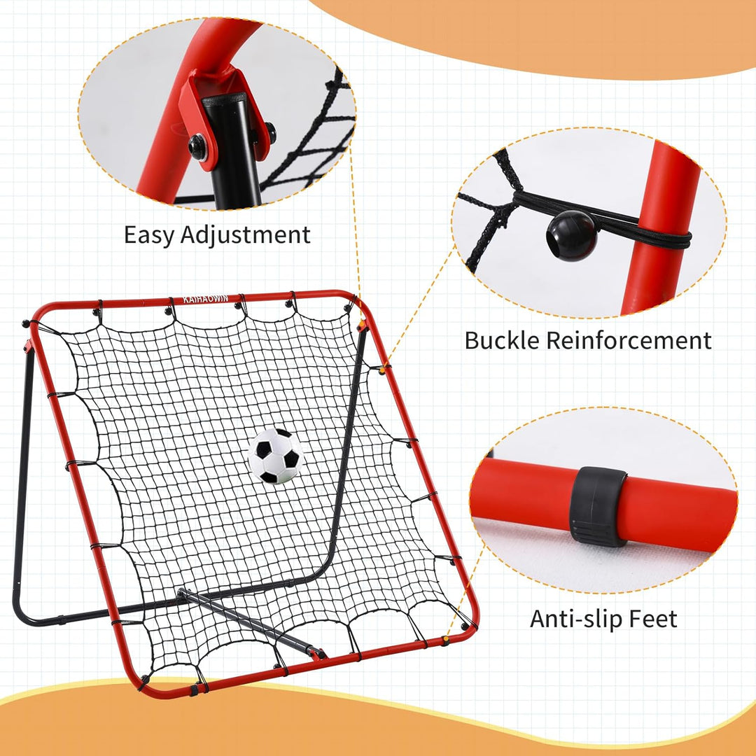 KAIHAOWIN Rebounder für Fussball 120 ×180 cm|120 ×120 cm，Fussball Rebounder Metall mit Verstellbarem