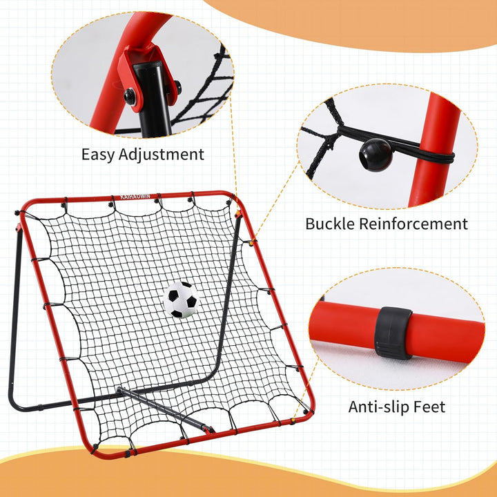 KAIHAOWIN Rebounder für Fussball 120 ×180 cm|120 ×120 cm，Fussball Rebounder Metall mit Verstellbarem